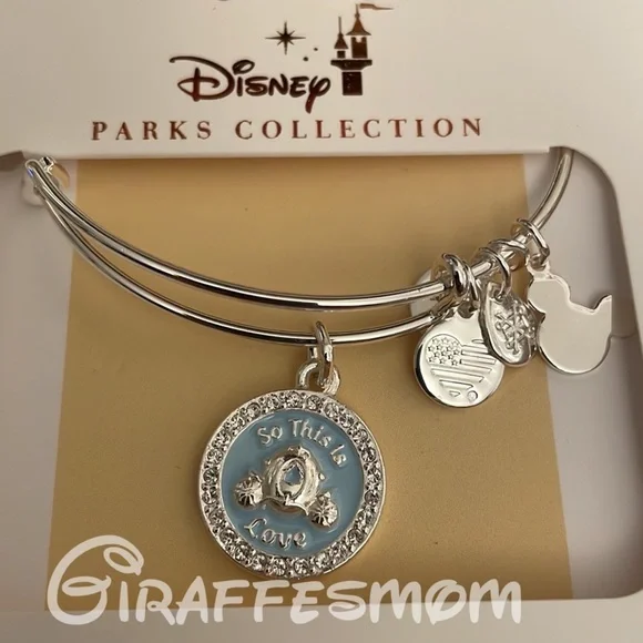 Disney Alex and Ani Cinderella So This is Love Bangle Bracelet - Picture 2 of 2